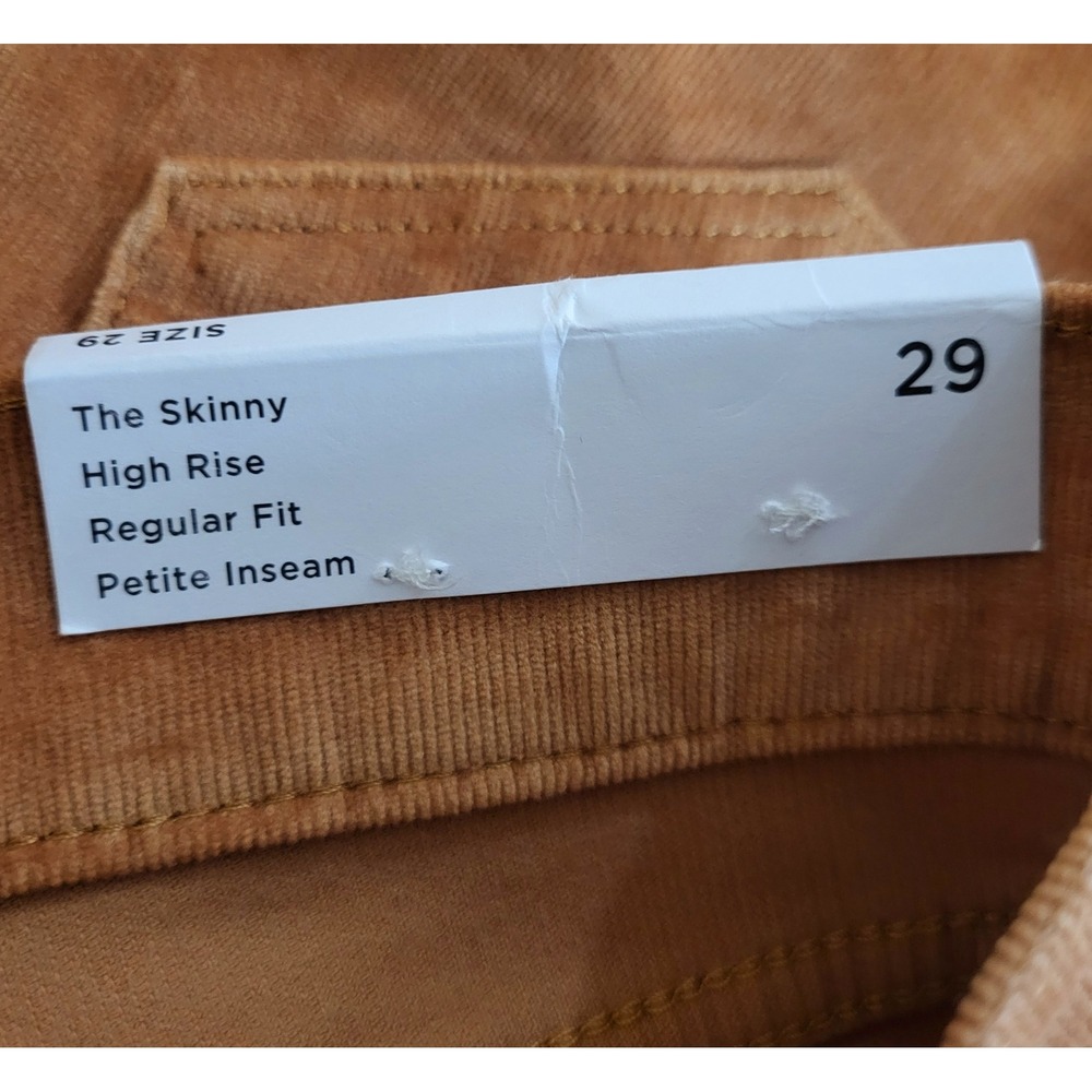 LOFT Women 29/8 Petite Ins Corduroy High Waist Skinny Pants Camel - Pumpkin Fall - Picture 4 of 13